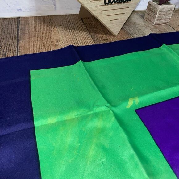VINTAGE BIANCHINI FERIER PARIS GEOMETRIC ART SILK SCARF COLORBLOCK MULTI - Picture 5 of 10